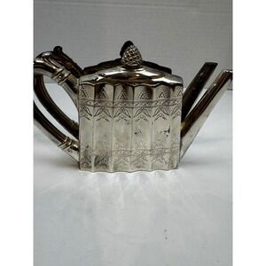 Godinger Silver Art Co 1993 Teapot Napkin Holder Silver Plated Vintage Decor